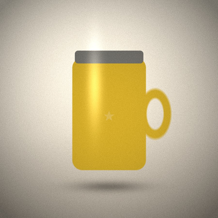 Yellow Polar Camel 15 ounce coffee mug