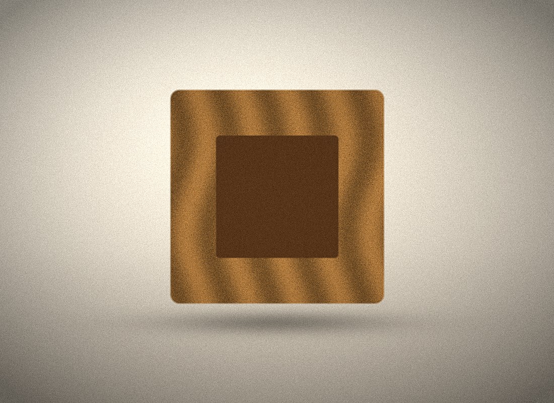 Bamboo trivet with a square insert area